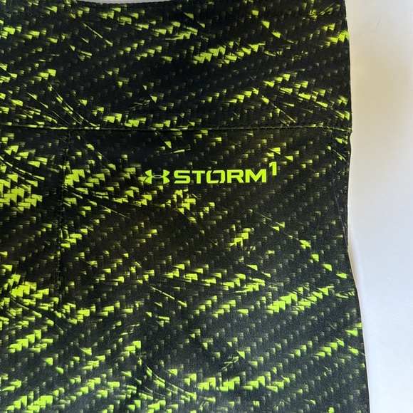 Under Armour Reblek Storm1 Board Swim Shorts Black and Neon Green Men’s Size 36 - Picture 3 of 11